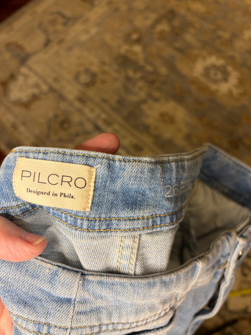 Pilcro Light Blue High-Rise Wide-Leg Jeans - Picture 2 of 8